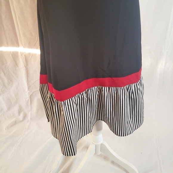 SHEIN Women's Contrast Stripped Flounce Sleeve Smock Dress NWOT - Picture 7 of 14